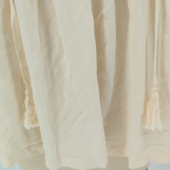 NEW Cleo + Wolf V Neck Empire Tunic Top Cream XS long sleeves bohemian western - Picture 4 of 8